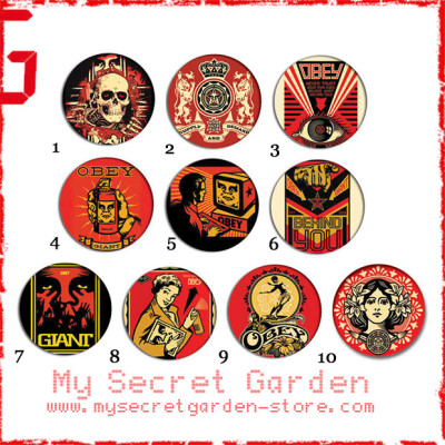 Obey - Pop Art  Pinback Button Badge Set 1a or 1b ( or Hair Ties / 4.4 cm Badge / Magnet / Keychain Set ) Obey - Pop Art  Pinback Button Badge Set 1a or 1b ( or Hair Ties / 4.4 cm Badge / Magnet / Keychain Set )